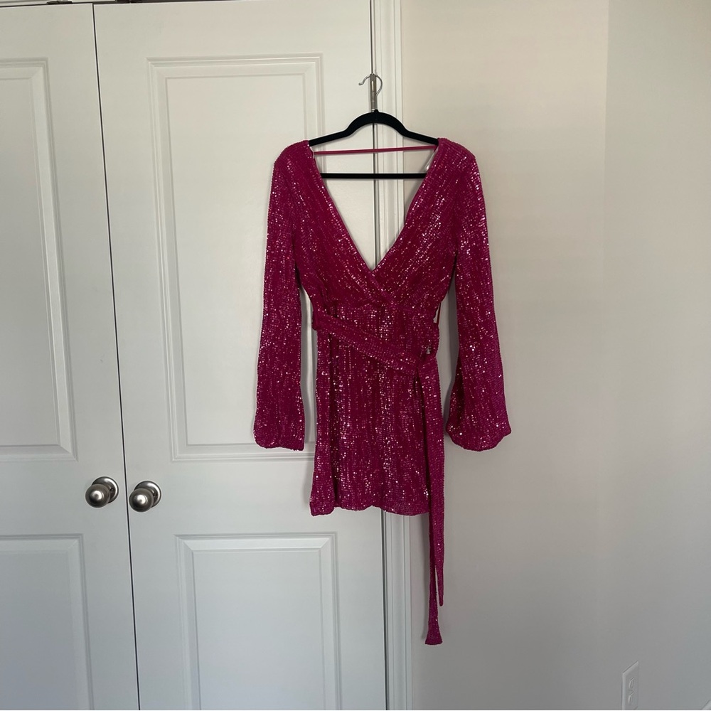 Hello Molly Pink Mini Dress - Picture 4 of 8